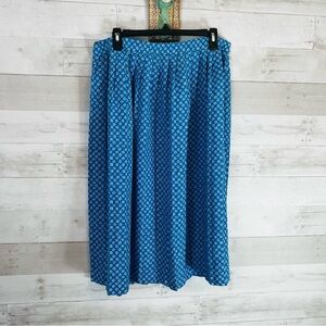 Vintage Blue Pleated Skirt